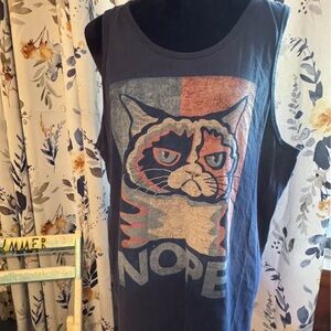 Grumpy Cat Nope Graphic Tank Top